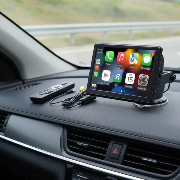 Pantalla Tactil 7 Carplay Y Android C/soporte Auto Wifi PANTALLA TACTIL PARA AUTO 7" X500W