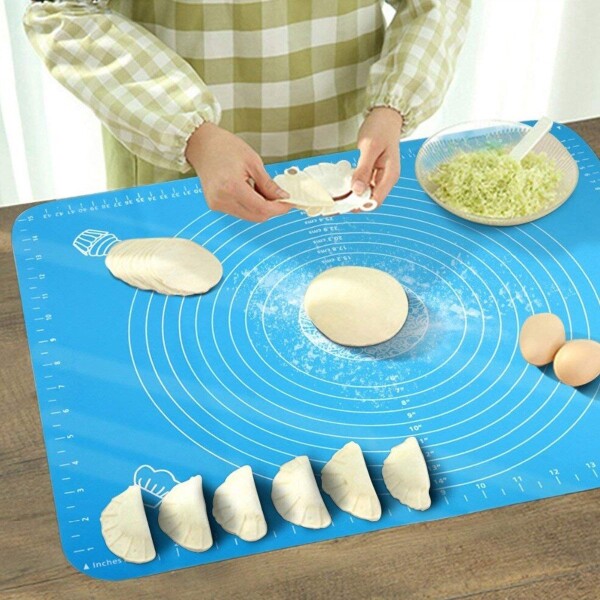 Alfombra De Silicona Para Repostería Pasteleria Con Medidas Color Variante Celeste