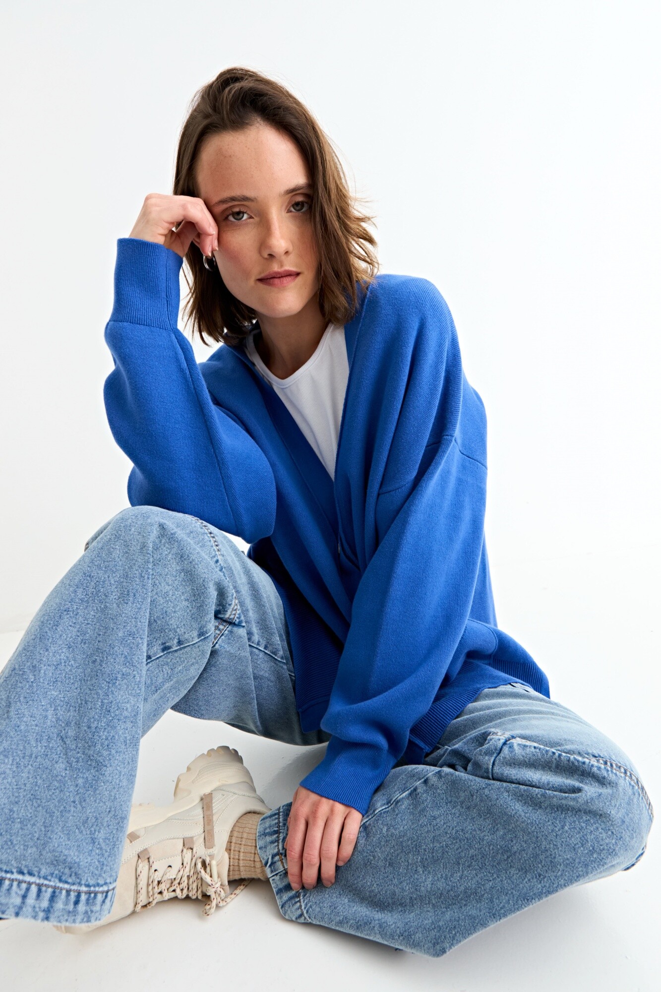 Cardigan oversized - Azul — Otherside