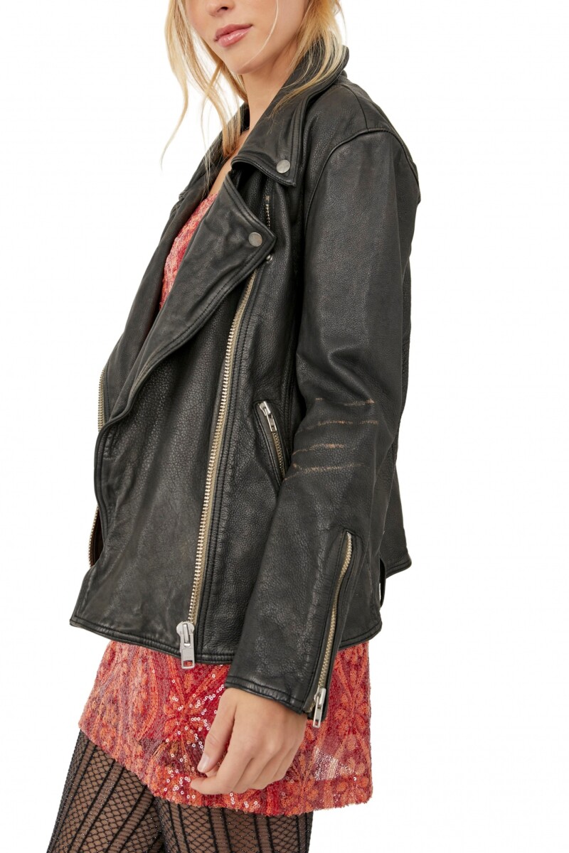 JEALOUSY LEATHER MOTO Negro