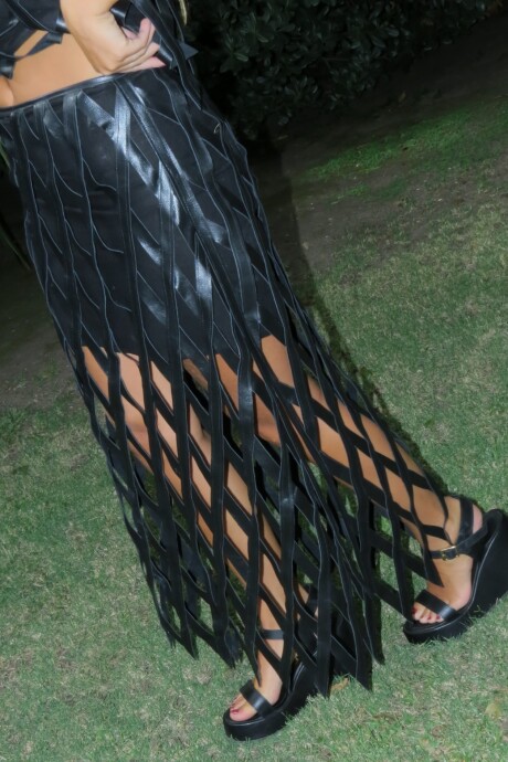 Tejido skirt Negro