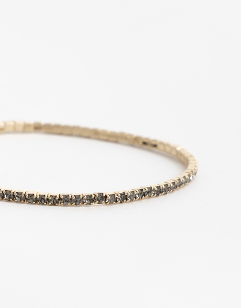 Pulseras Elásticas Strass Pulsera Elástica Strass Color - Dorado