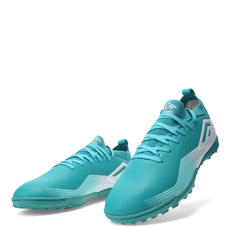 Championes de Fútbol Hombre Umbro Vibe TF Verde Agua - Blanco