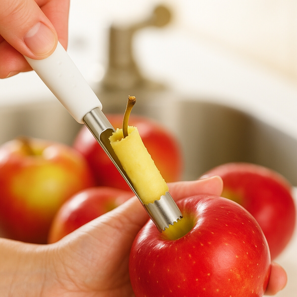 Descorazonador de Manzana Utilita Blanco 19 cm Tramontina 