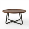 Mesa de Centro Redonda Madera Y Metal Mesa de Centro Redonda Madera Y Metal