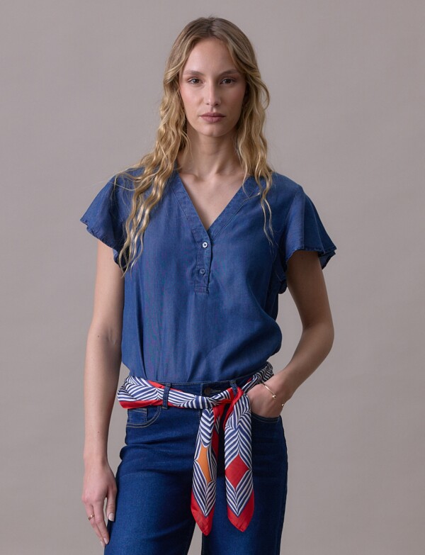 Pashmina Geo MULTI/AZUL