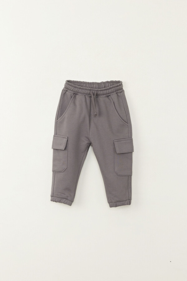Pantalón deportivo cargo jogger bolsillos Gris Oscuro