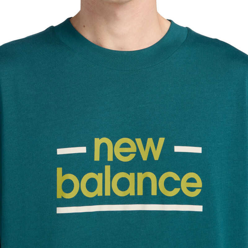 REMERA NEW BALANCE MEN de Hombre - MT53927AAV Verde Petroleo