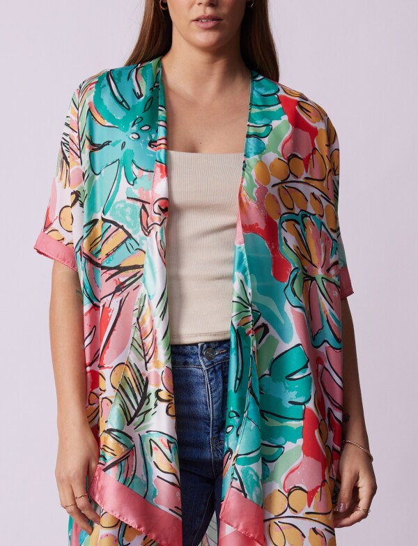Kimono Flores ROSA/MULTI
