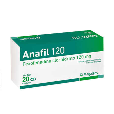 Anafil 120mg x20 Cápsulas | Alivio de Síntomas Alérgicos Moderados Anafil 120 mg 20 Capsulas