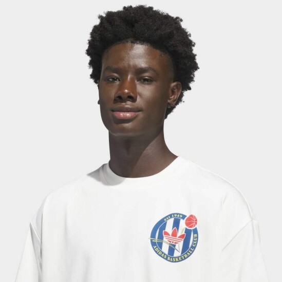Remera Adidas Basketball Crest Blanco