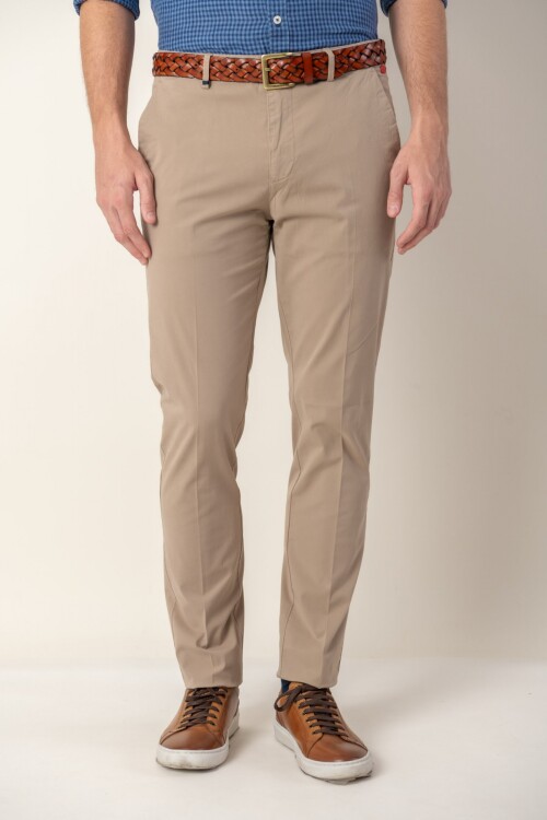 Pantalón de algodón Slim Fit Kaki