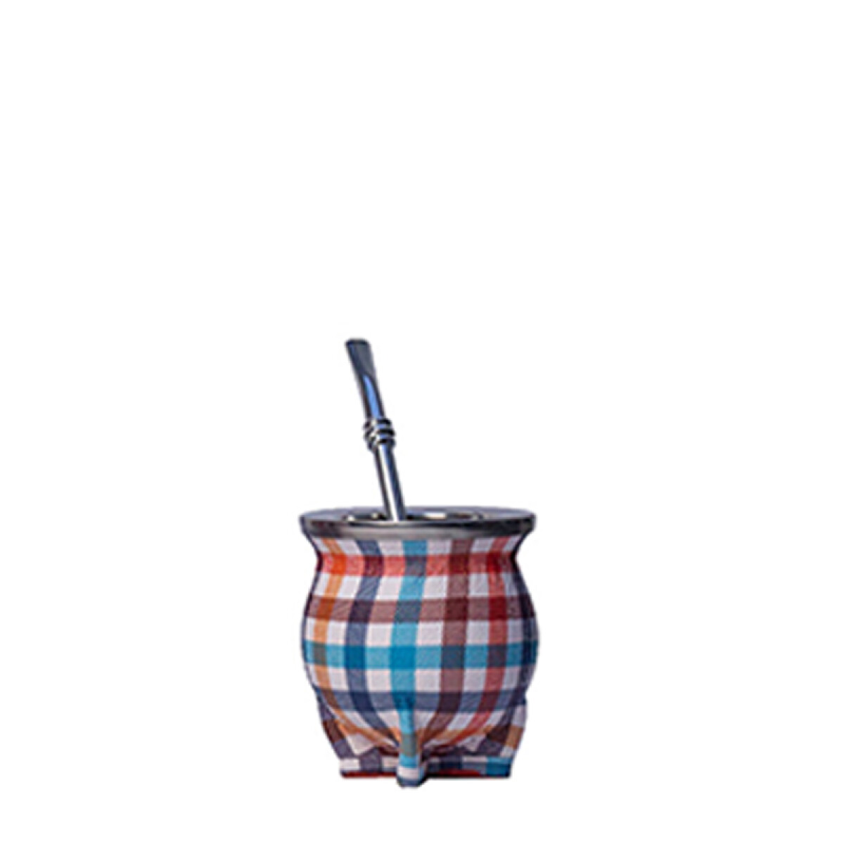 Mate Cerámica con Bombilla - Cuadrillé 