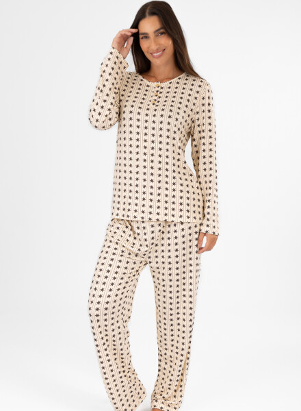 Pijama stars needle Beige