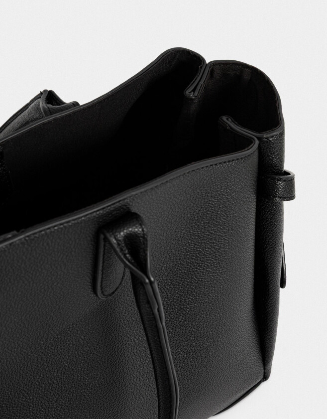 Shopper Carteras De Mano Con Charm - Negro