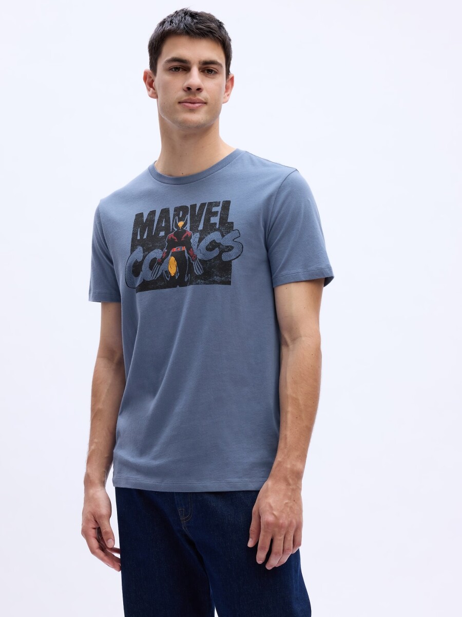 Remera Marvel Hombre - Bainbridge Blue 