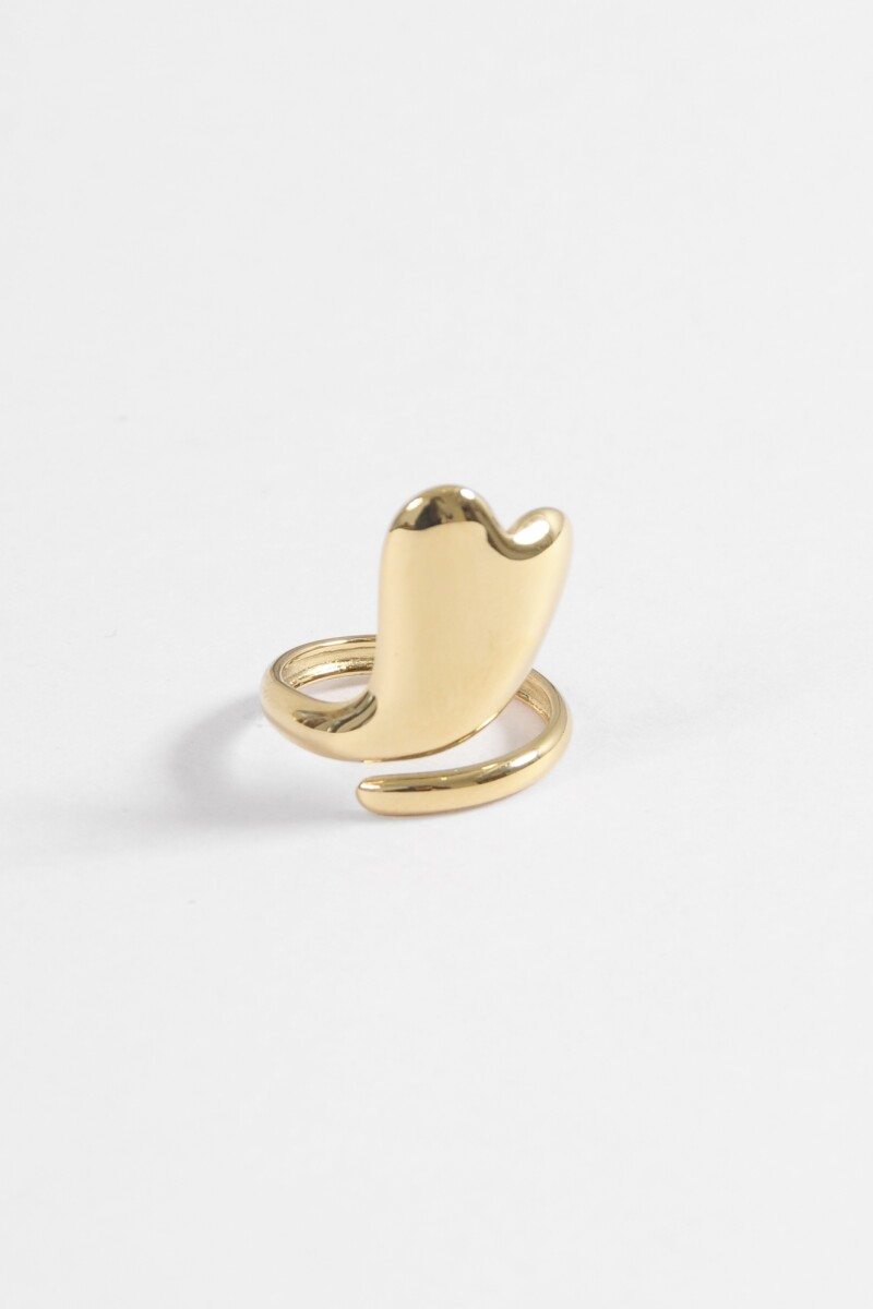 Anillo acero cora ajustable dorado