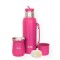 Set De Termo 1 Litro Y Mate Diseño Clásico brio Acero Inox Frambuesa