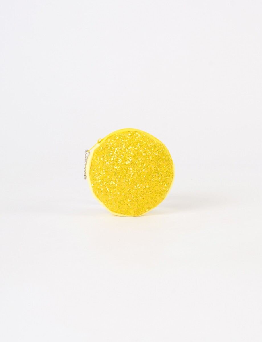 Monedero con glitter - amarillo 
