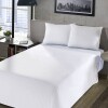Juego de Sábanas 1 Plaza Home Class Lisas 180 Hilos 100% Algodón Blanco