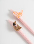 Lapices y Lapiceras Animalito Set De Lapiceras Con Toppers - Rosa Claro