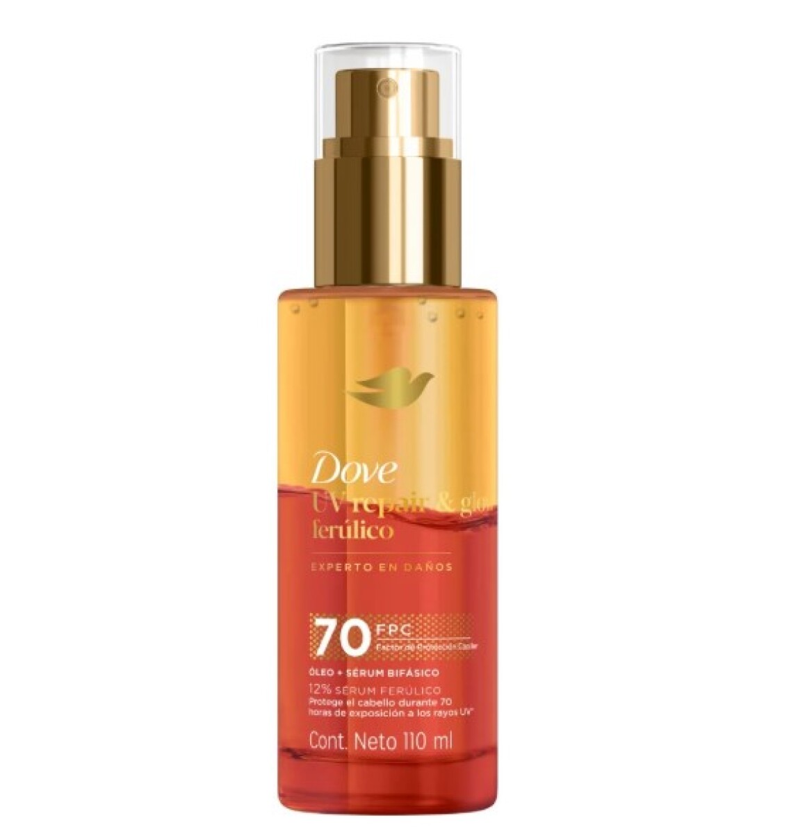 Dove UV repair & glow ferúlico - Óleo + Serum bifásico 70FPC 110 ml 