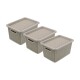 Set x3 caja organizadora simil ratán 5L CAPPUCCINO