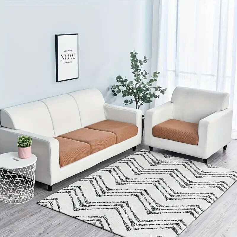Funda para almohadón de sillón marrón