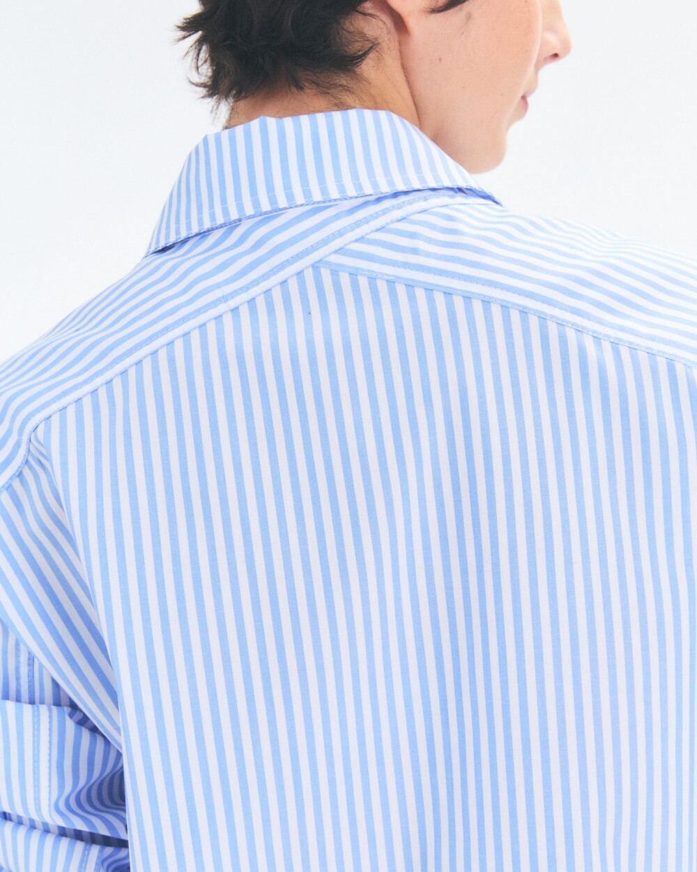 Camisa Strip Celeste