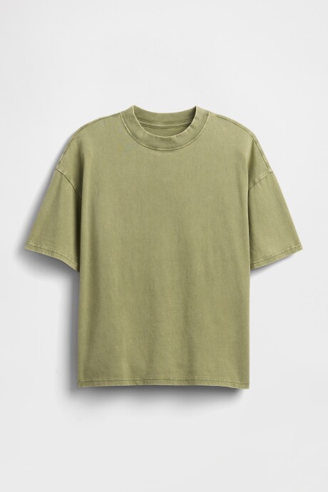 Remera Relaxed Niño Moss Stone