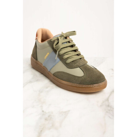 Zapatilla Cuero Combinada Safari