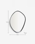 Espejo Tebel de metal negro 85 x 93,5 cm