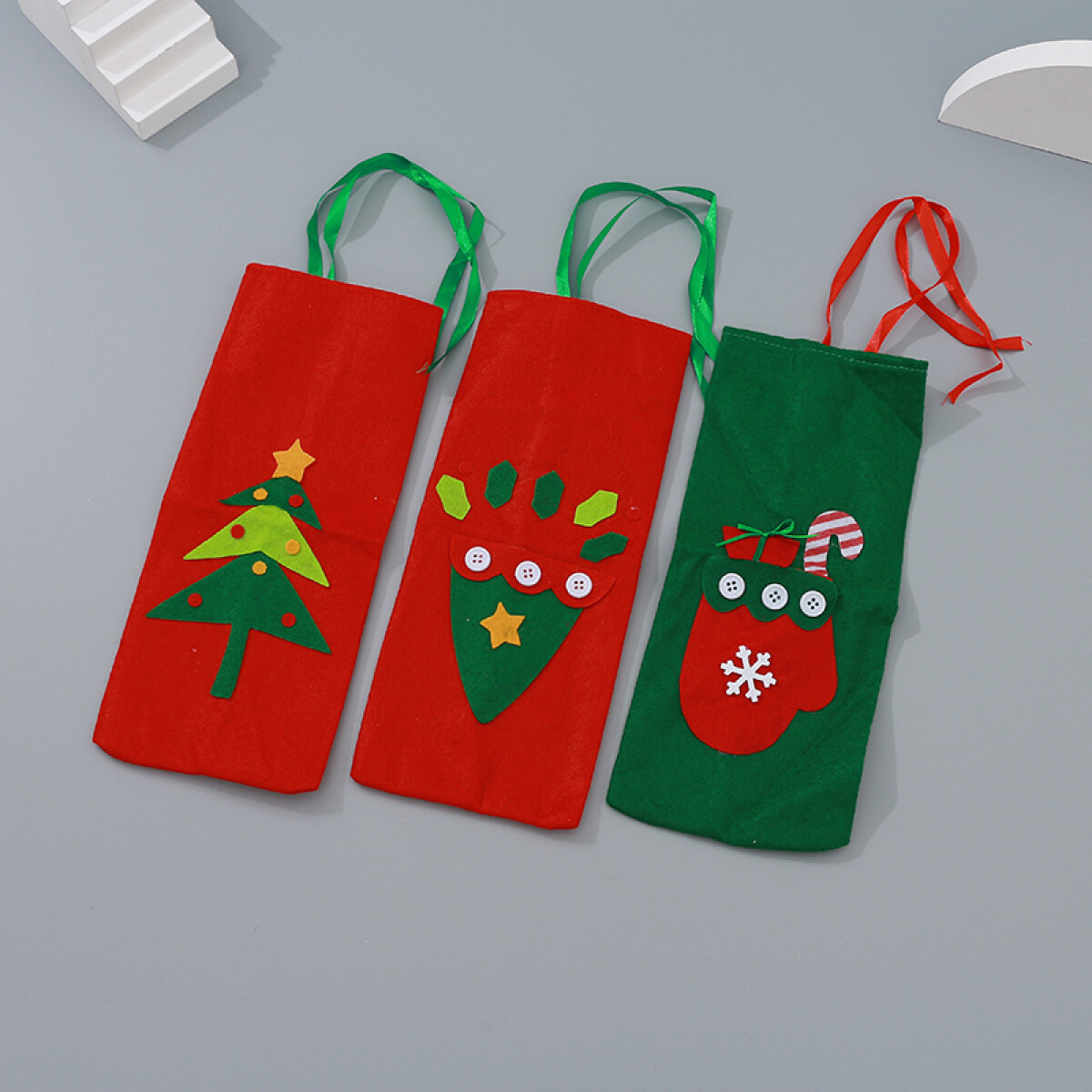 Cubierta De Botella De Vino De Franela Navideña (32*13.5cm) 