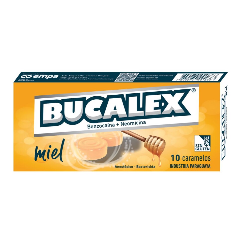 BUCALEX MIEL CJ X 10 CARAMELOS única