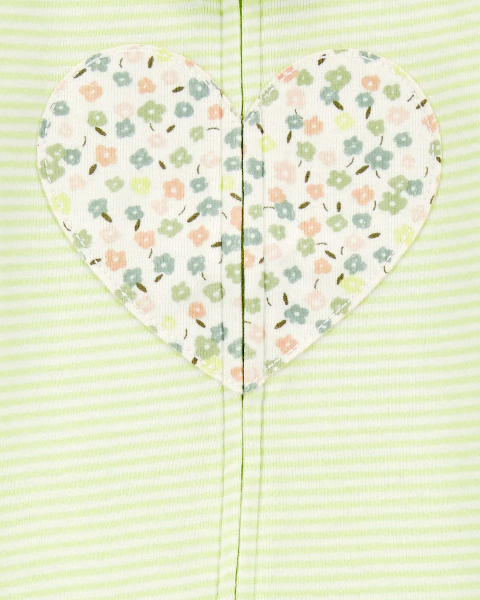 Pijama una pieza de algodón estampa corazón Sin color