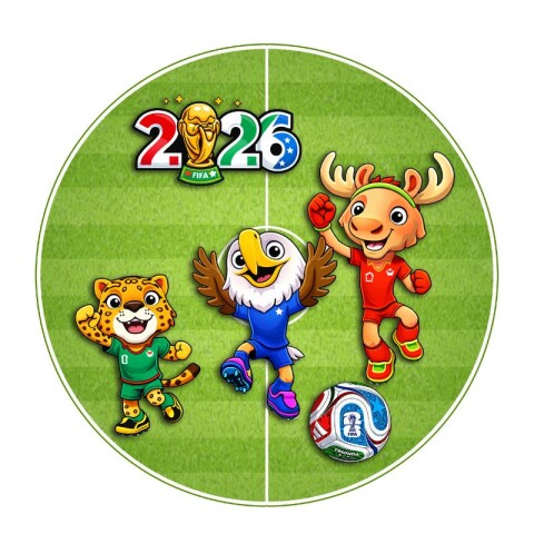 Láminas Mundial Mascotas Cancha - Red