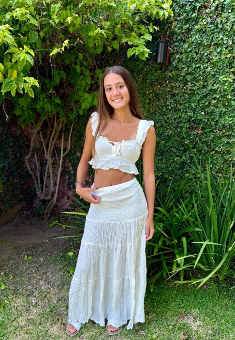 POLLERA STRADY BLANCO