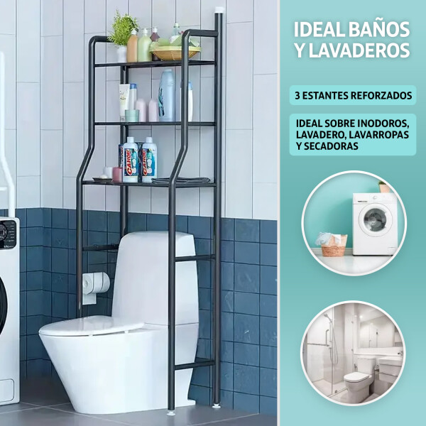 Estante Armario Mueble Organizador Baño Inodoro Metal Acero Estante Armario Mueble Organizador Baño Inodoro Metal Acero
