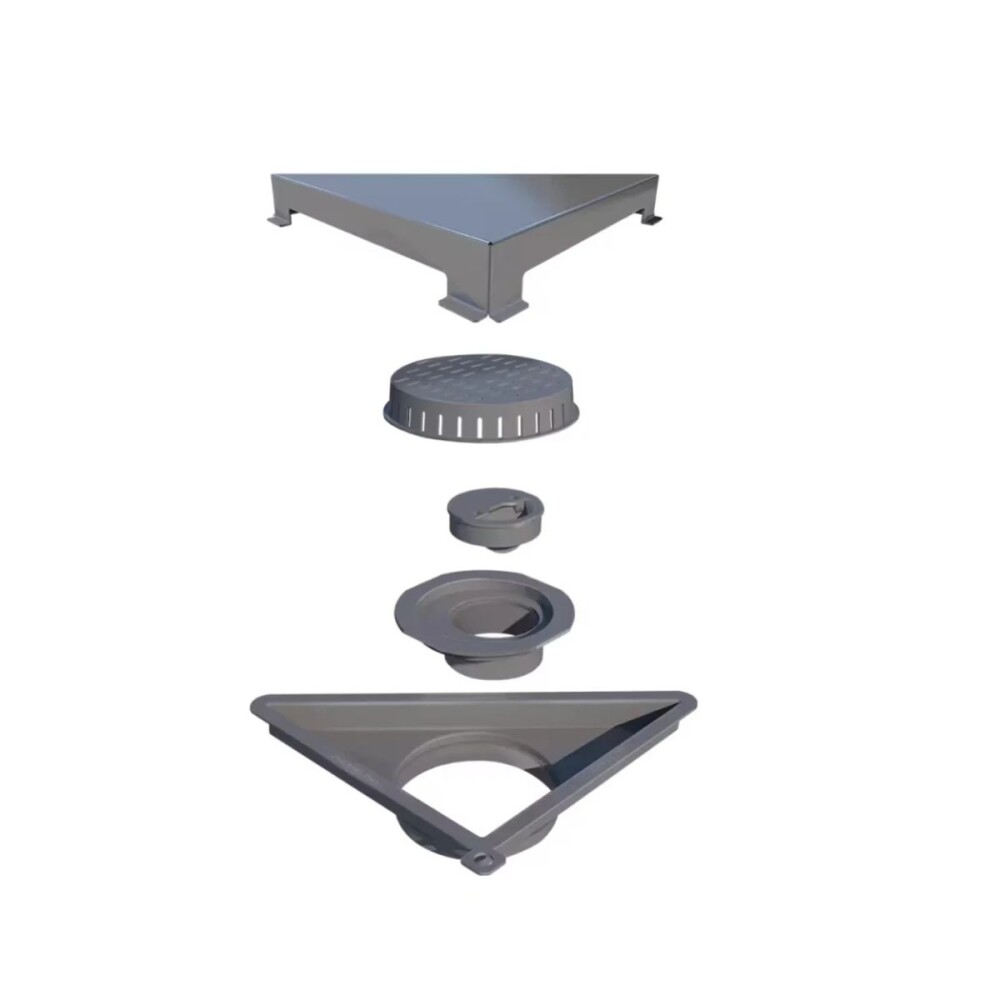 ELLEVE Receptaculo tapa inox satinado Vertex Elleve Receptaculo Tapa Inox Satinado Vertex
