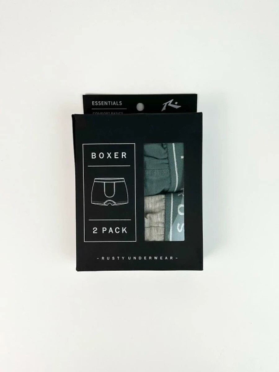 Boxer x2 Rusty TREND - Gris/verde 