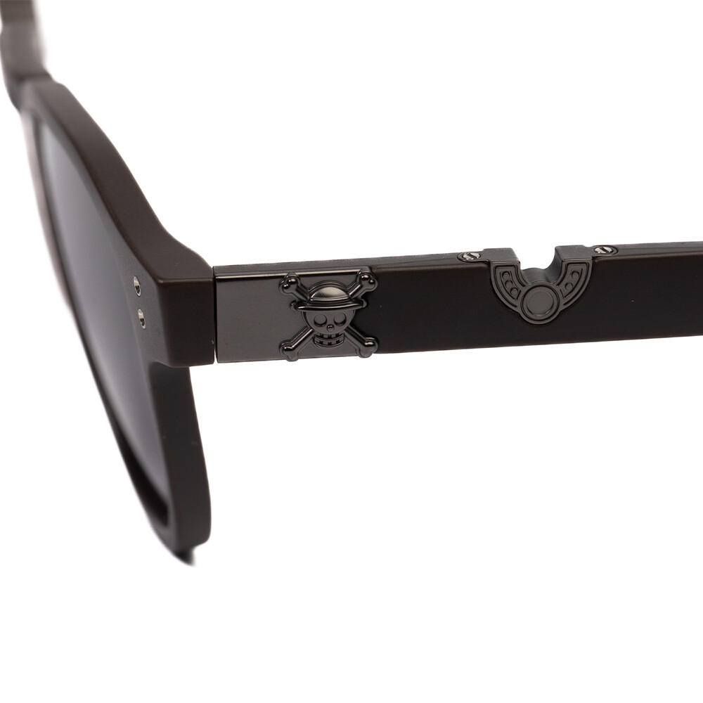 Lentes De Sol One Piece Redondo - Unisex Negro/Marrón