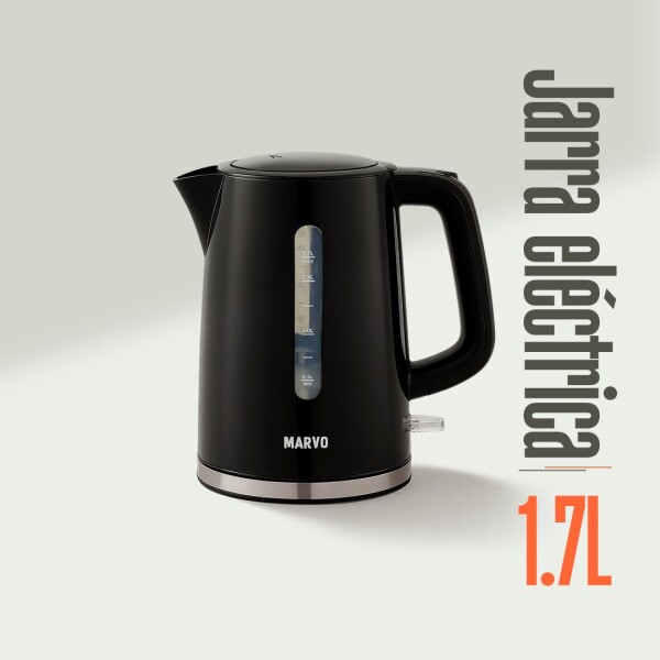 Jarra Electrica Marvo 1.7 Litros Corte Automatico Hervidor Variante Color Negro