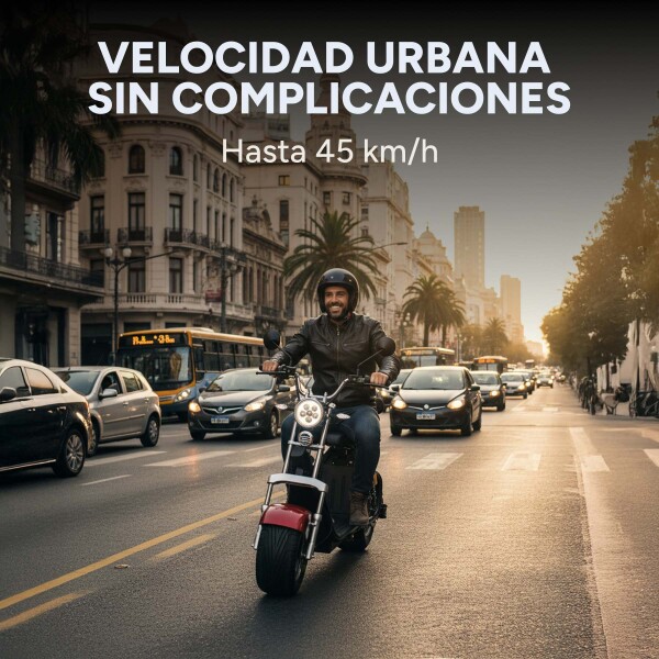 Moto Electrica Gogreen Deluxe 1500W 16Ah 30Km Autono. 45Km/h Color Variante Bordo