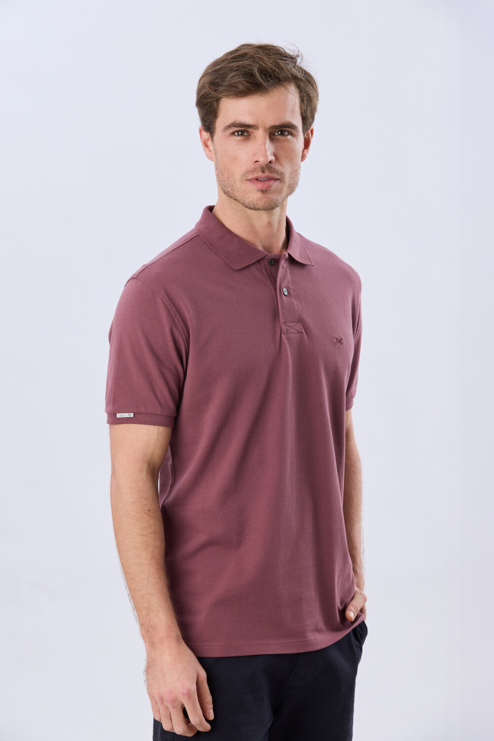 REMERA POLO LISA PIQUÉ Bordo