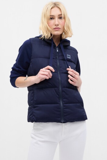Chaleco Puffer Mujer Vintage Navy