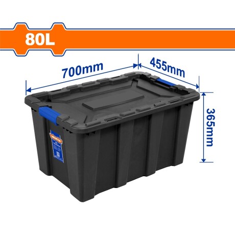 Contenedor Plástico Wadfow Wtb3380 Apilable 80L Ub 001