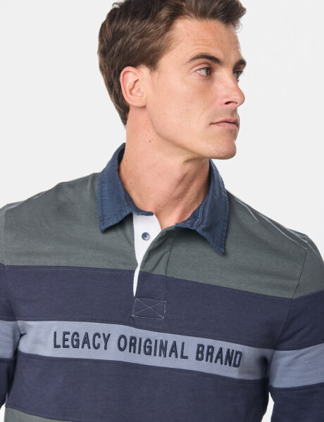 REMERA POLO RAYADA Verde