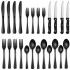 Juego de 24 Cubiertos De Acero Inoxidable Cocina Imback Negro Juego de 24 Cubiertos De Acero Inoxidable Cocina Imback Negro