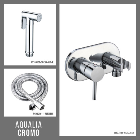 DUCHA HIGIENICA PICO REDONDO INCLUYE MEZCLADORA Y FLEXIBLE 000