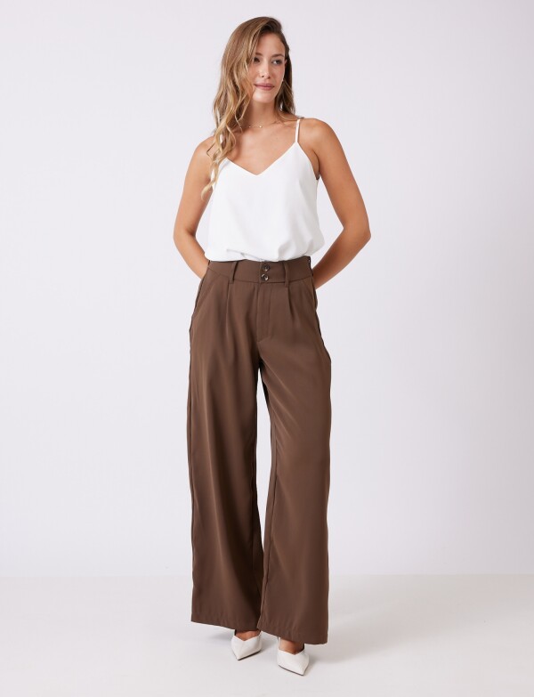 Pantalon Wide Leg MARRON